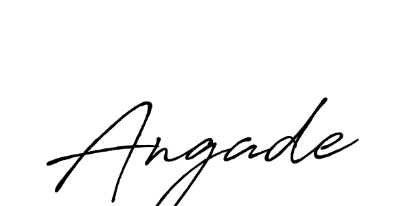 Design your own signature with our free online signature maker. With this signature software, you can create a handwritten (Antro_Vectra_Bolder) signature for name Angade. Angade signature style 7 images and pictures png