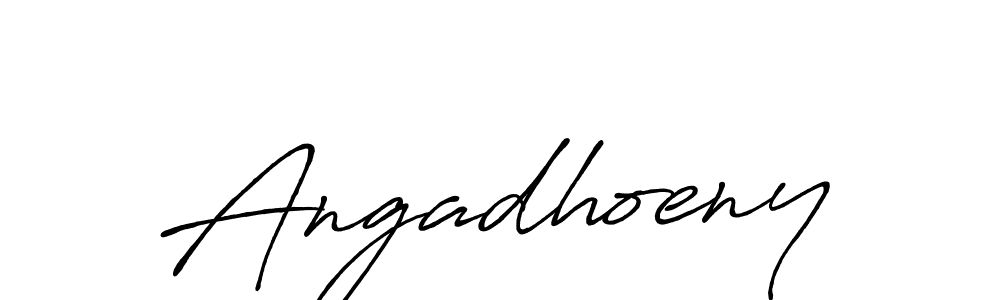 Use a signature maker to create a handwritten signature online. With this signature software, you can design (Antro_Vectra_Bolder) your own signature for name Angadhoeny. Angadhoeny signature style 7 images and pictures png