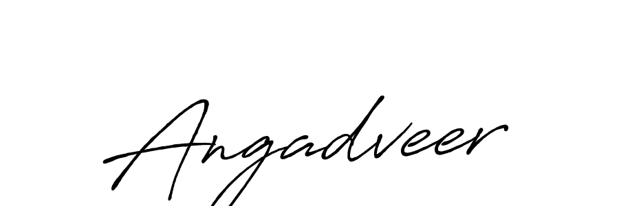 Create a beautiful signature design for name Angadveer. With this signature (Antro_Vectra_Bolder) fonts, you can make a handwritten signature for free. Angadveer signature style 7 images and pictures png