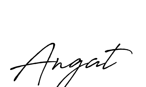 You should practise on your own different ways (Antro_Vectra_Bolder) to write your name (Angat) in signature. don't let someone else do it for you. Angat signature style 7 images and pictures png