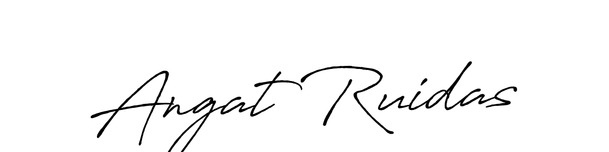 Create a beautiful signature design for name Angat Ruidas. With this signature (Antro_Vectra_Bolder) fonts, you can make a handwritten signature for free. Angat Ruidas signature style 7 images and pictures png