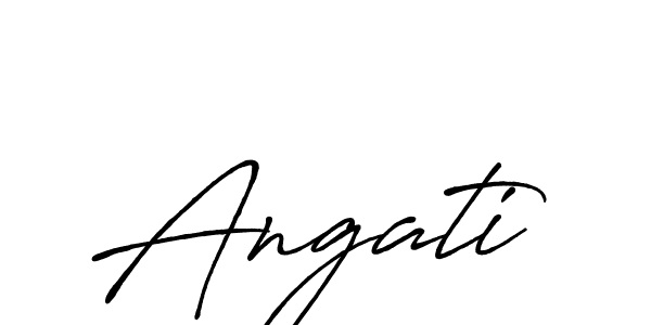 How to make Angati signature? Antro_Vectra_Bolder is a professional autograph style. Create handwritten signature for Angati name. Angati signature style 7 images and pictures png