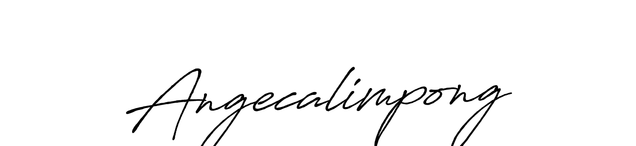You should practise on your own different ways (Antro_Vectra_Bolder) to write your name (Angecalimpong) in signature. don't let someone else do it for you. Angecalimpong signature style 7 images and pictures png