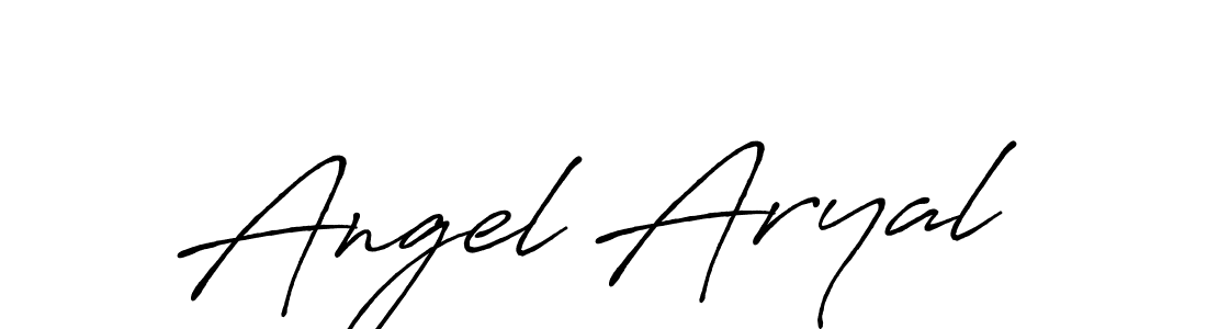 Angel Aryal stylish signature style. Best Handwritten Sign (Antro_Vectra_Bolder) for my name. Handwritten Signature Collection Ideas for my name Angel Aryal. Angel Aryal signature style 7 images and pictures png