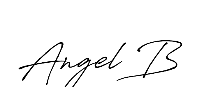 Use a signature maker to create a handwritten signature online. With this signature software, you can design (Antro_Vectra_Bolder) your own signature for name Angel B. Angel B signature style 7 images and pictures png