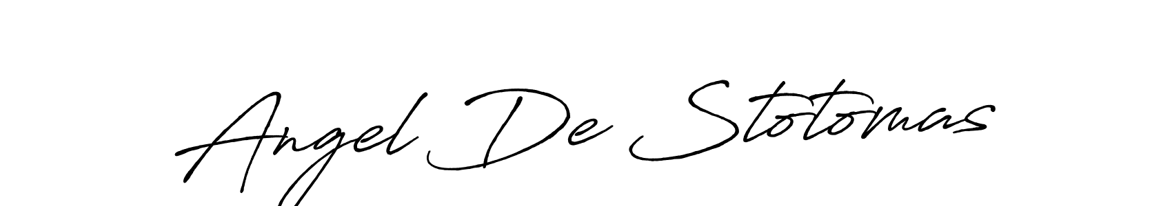 Create a beautiful signature design for name Angel De Stotomas. With this signature (Antro_Vectra_Bolder) fonts, you can make a handwritten signature for free. Angel De Stotomas signature style 7 images and pictures png