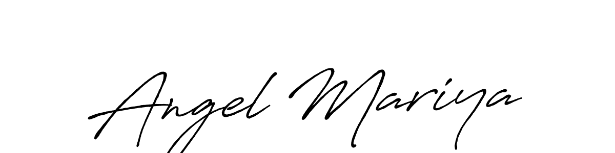 Make a beautiful signature design for name Angel Mariya. With this signature (Antro_Vectra_Bolder) style, you can create a handwritten signature for free. Angel Mariya signature style 7 images and pictures png