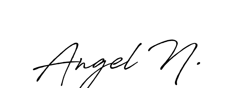 Angel N. stylish signature style. Best Handwritten Sign (Antro_Vectra_Bolder) for my name. Handwritten Signature Collection Ideas for my name Angel N.. Angel N. signature style 7 images and pictures png