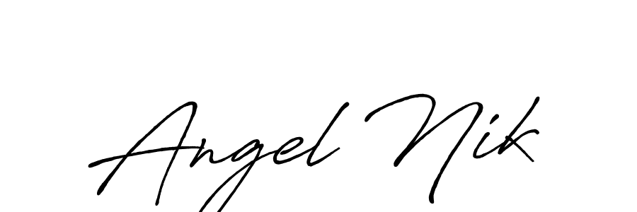 It looks lik you need a new signature style for name Angel Nik. Design unique handwritten (Antro_Vectra_Bolder) signature with our free signature maker in just a few clicks. Angel Nik signature style 7 images and pictures png