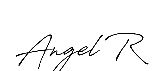 How to make Angel R name signature. Use Antro_Vectra_Bolder style for creating short signs online. This is the latest handwritten sign. Angel R signature style 7 images and pictures png