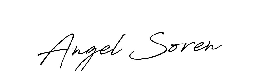 Make a beautiful signature design for name Angel Soren. With this signature (Antro_Vectra_Bolder) style, you can create a handwritten signature for free. Angel Soren signature style 7 images and pictures png