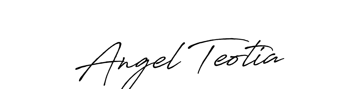 Use a signature maker to create a handwritten signature online. With this signature software, you can design (Antro_Vectra_Bolder) your own signature for name Angel Teotia. Angel Teotia signature style 7 images and pictures png