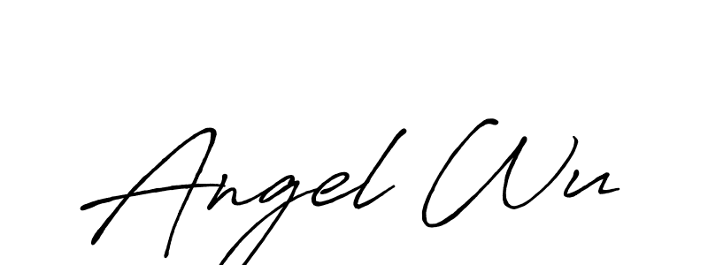 You should practise on your own different ways (Antro_Vectra_Bolder) to write your name (Angel Wu) in signature. don't let someone else do it for you. Angel Wu signature style 7 images and pictures png