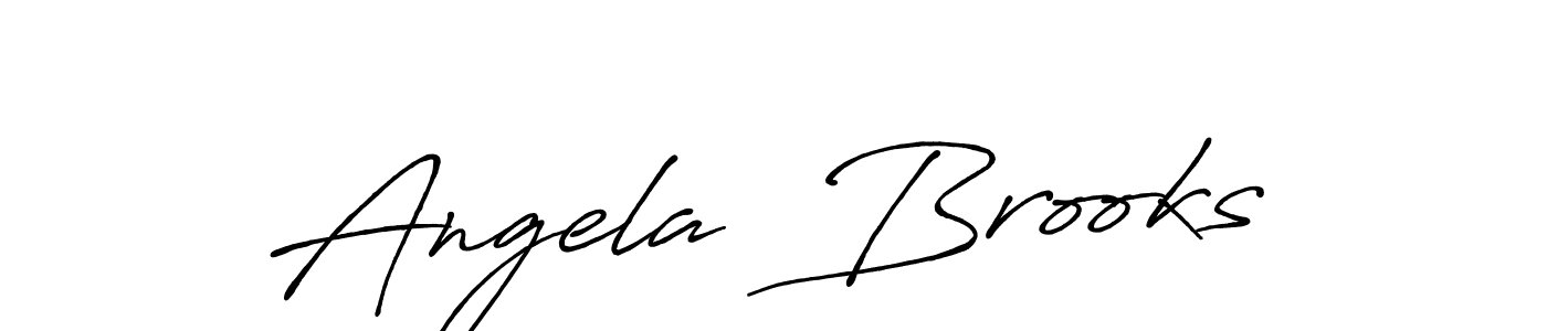 How to make Angela  Brooks name signature. Use Antro_Vectra_Bolder style for creating short signs online. This is the latest handwritten sign. Angela  Brooks signature style 7 images and pictures png