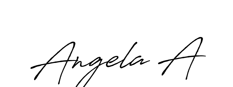 It looks lik you need a new signature style for name Angela A. Design unique handwritten (Antro_Vectra_Bolder) signature with our free signature maker in just a few clicks. Angela A signature style 7 images and pictures png