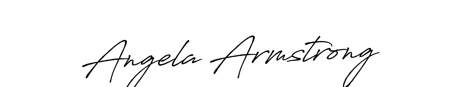 Make a beautiful signature design for name Angela Armstrong. With this signature (Antro_Vectra_Bolder) style, you can create a handwritten signature for free. Angela Armstrong signature style 7 images and pictures png