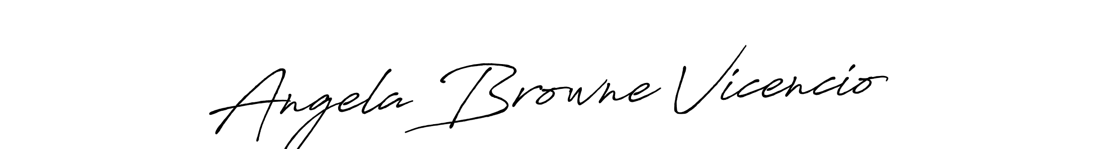 The best way (Antro_Vectra_Bolder) to make a short signature is to pick only two or three words in your name. The name Angela Browne Vicencio include a total of six letters. For converting this name. Angela Browne Vicencio signature style 7 images and pictures png