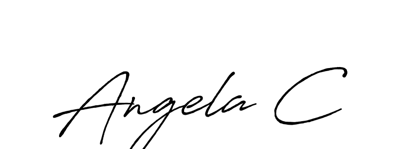 Angela C stylish signature style. Best Handwritten Sign (Antro_Vectra_Bolder) for my name. Handwritten Signature Collection Ideas for my name Angela C. Angela C signature style 7 images and pictures png