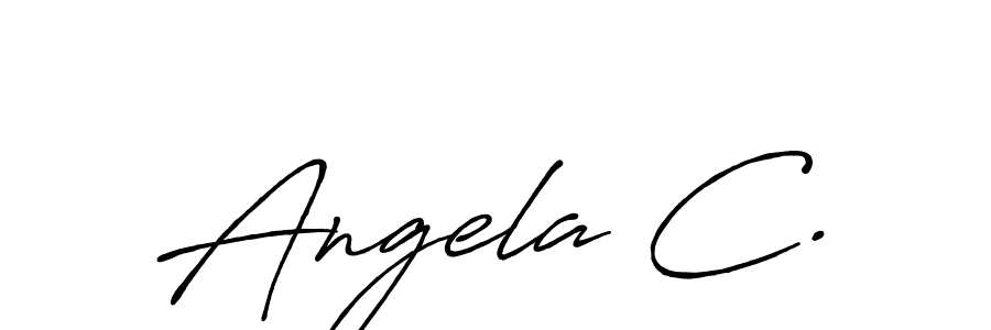 The best way (Antro_Vectra_Bolder) to make a short signature is to pick only two or three words in your name. The name Angela C. include a total of six letters. For converting this name. Angela C. signature style 7 images and pictures png