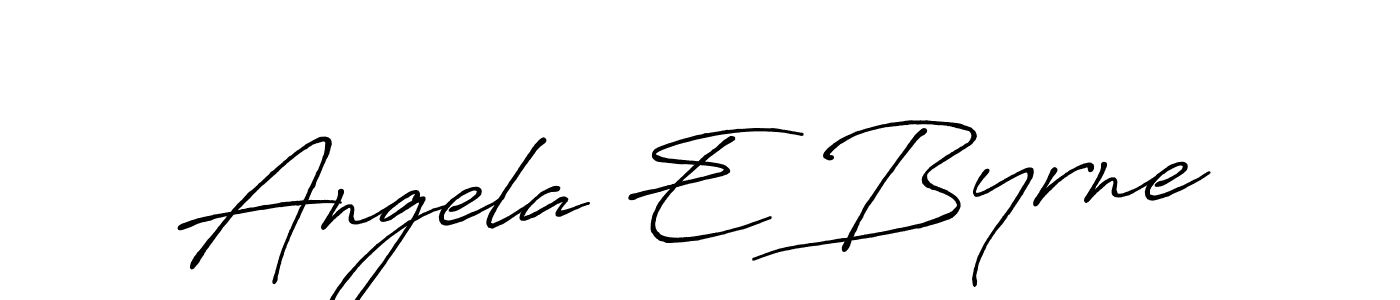 How to make Angela E Byrne name signature. Use Antro_Vectra_Bolder style for creating short signs online. This is the latest handwritten sign. Angela E Byrne signature style 7 images and pictures png