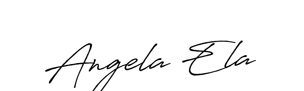 The best way (Antro_Vectra_Bolder) to make a short signature is to pick only two or three words in your name. The name Angela Ela include a total of six letters. For converting this name. Angela Ela signature style 7 images and pictures png