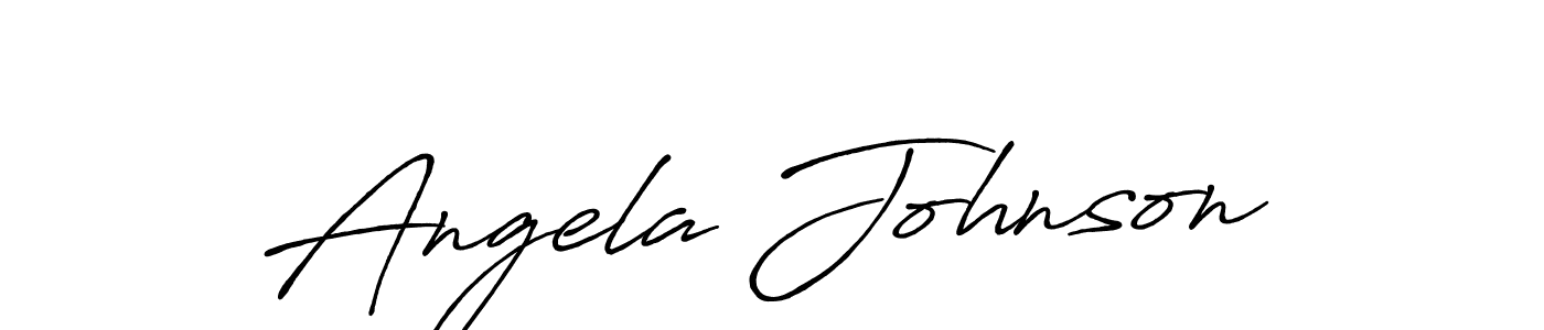 Angela Johnson stylish signature style. Best Handwritten Sign (Antro_Vectra_Bolder) for my name. Handwritten Signature Collection Ideas for my name Angela Johnson. Angela Johnson signature style 7 images and pictures png