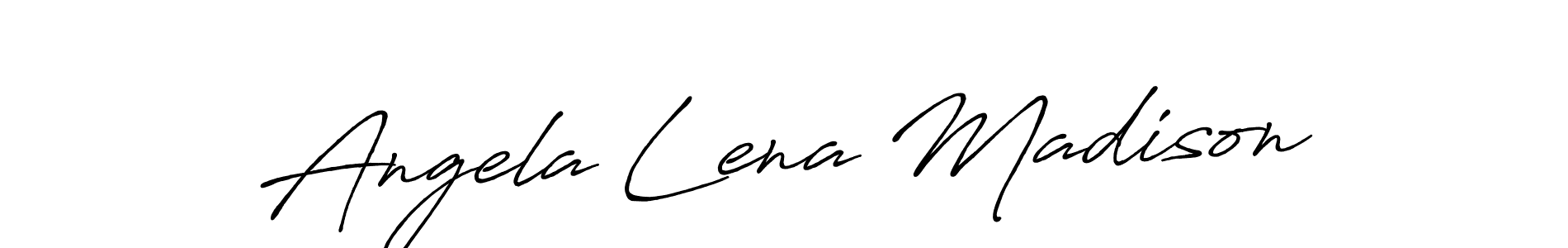 The best way (Antro_Vectra_Bolder) to make a short signature is to pick only two or three words in your name. The name Angela Lena Madison include a total of six letters. For converting this name. Angela Lena Madison signature style 7 images and pictures png