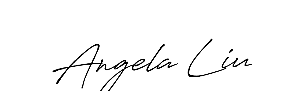 Make a beautiful signature design for name Angela Liu. With this signature (Antro_Vectra_Bolder) style, you can create a handwritten signature for free. Angela Liu signature style 7 images and pictures png