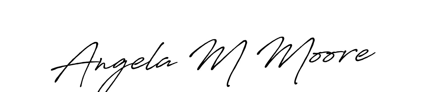if you are searching for the best signature style for your name Angela M Moore. so please give up your signature search. here we have designed multiple signature styles  using Antro_Vectra_Bolder. Angela M Moore signature style 7 images and pictures png