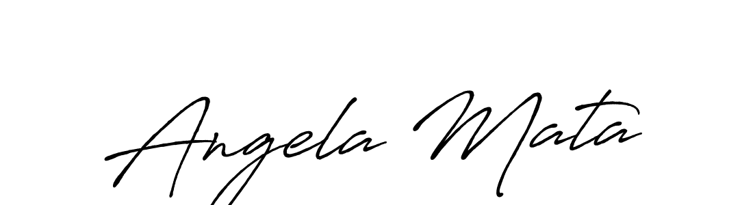 Create a beautiful signature design for name Angela Mata. With this signature (Antro_Vectra_Bolder) fonts, you can make a handwritten signature for free. Angela Mata signature style 7 images and pictures png