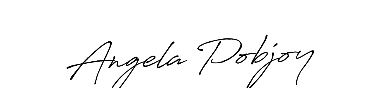 Design your own signature with our free online signature maker. With this signature software, you can create a handwritten (Antro_Vectra_Bolder) signature for name Angela Pobjoy. Angela Pobjoy signature style 7 images and pictures png