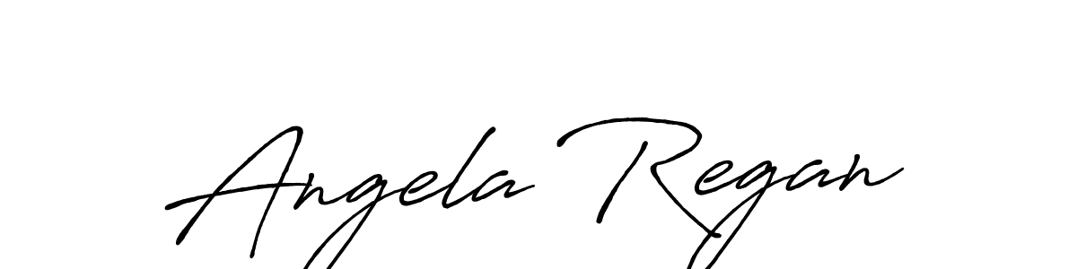 Create a beautiful signature design for name Angela Regan. With this signature (Antro_Vectra_Bolder) fonts, you can make a handwritten signature for free. Angela Regan signature style 7 images and pictures png