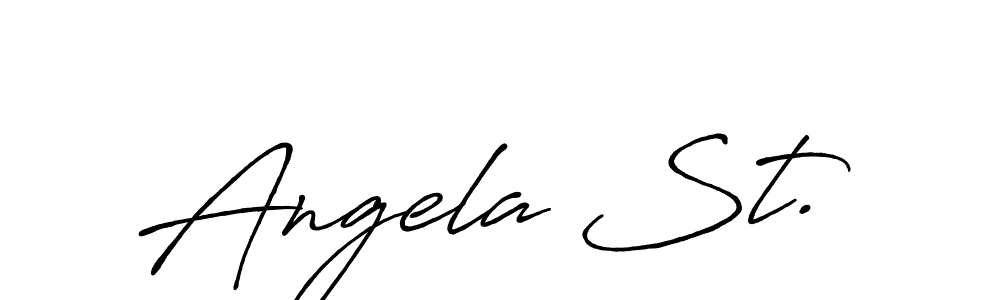 Design your own signature with our free online signature maker. With this signature software, you can create a handwritten (Antro_Vectra_Bolder) signature for name Angela St.. Angela St. signature style 7 images and pictures png