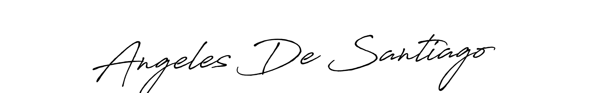 The best way (Antro_Vectra_Bolder) to make a short signature is to pick only two or three words in your name. The name Angeles De Santiago include a total of six letters. For converting this name. Angeles De Santiago signature style 7 images and pictures png