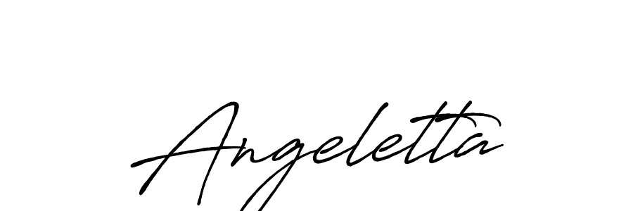 Make a beautiful signature design for name Angeletta. With this signature (Antro_Vectra_Bolder) style, you can create a handwritten signature for free. Angeletta signature style 7 images and pictures png