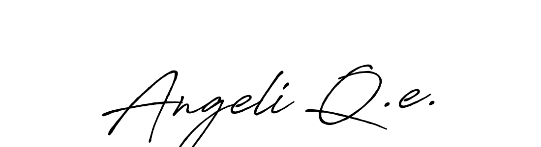 Create a beautiful signature design for name Angeli Q.e.. With this signature (Antro_Vectra_Bolder) fonts, you can make a handwritten signature for free. Angeli Q.e. signature style 7 images and pictures png