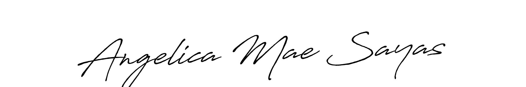 You can use this online signature creator to create a handwritten signature for the name Angelica Mae Sayas. This is the best online autograph maker. Angelica Mae Sayas signature style 7 images and pictures png