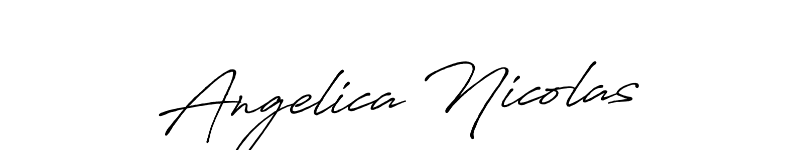 Create a beautiful signature design for name Angelica Nicolas. With this signature (Antro_Vectra_Bolder) fonts, you can make a handwritten signature for free. Angelica Nicolas signature style 7 images and pictures png