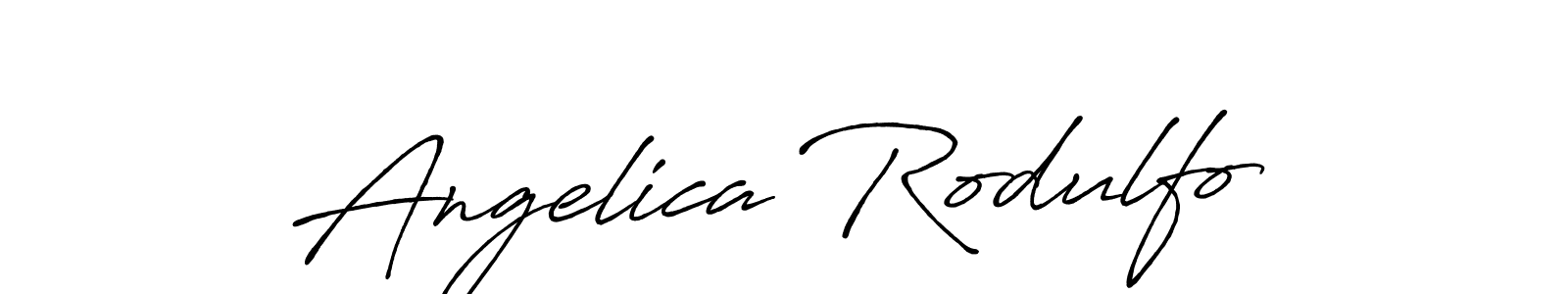 You should practise on your own different ways (Antro_Vectra_Bolder) to write your name (Angelica Rodulfo) in signature. don't let someone else do it for you. Angelica Rodulfo signature style 7 images and pictures png