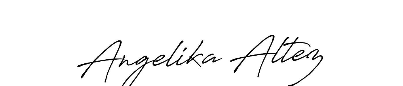 Create a beautiful signature design for name Angelika Altez. With this signature (Antro_Vectra_Bolder) fonts, you can make a handwritten signature for free. Angelika Altez signature style 7 images and pictures png