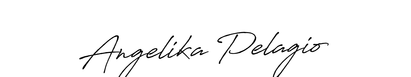How to make Angelika Pelagio name signature. Use Antro_Vectra_Bolder style for creating short signs online. This is the latest handwritten sign. Angelika Pelagio signature style 7 images and pictures png