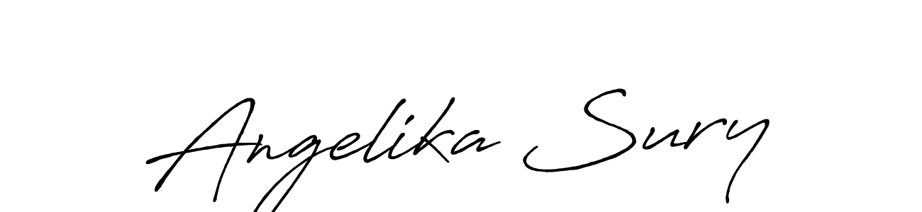 if you are searching for the best signature style for your name Angelika Sury. so please give up your signature search. here we have designed multiple signature styles  using Antro_Vectra_Bolder. Angelika Sury signature style 7 images and pictures png