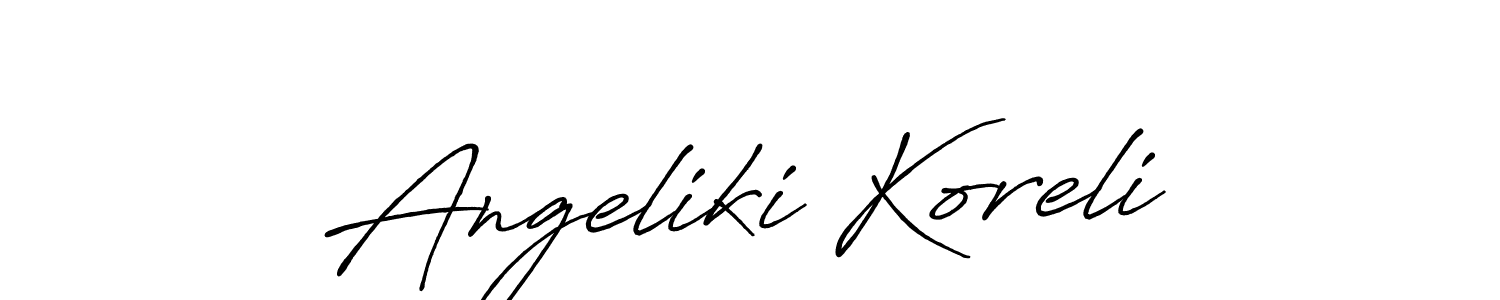 Use a signature maker to create a handwritten signature online. With this signature software, you can design (Antro_Vectra_Bolder) your own signature for name Angeliki Koreli. Angeliki Koreli signature style 7 images and pictures png