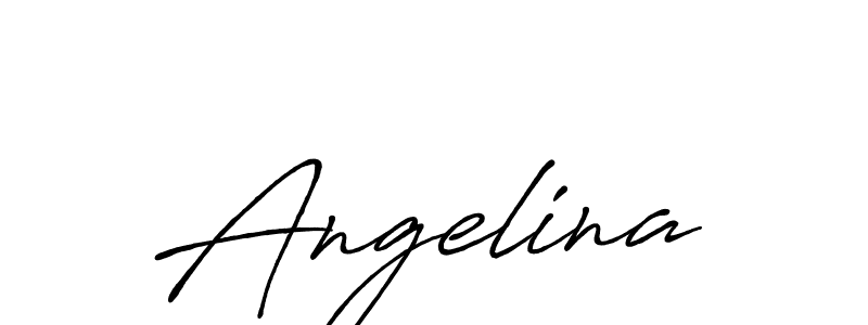 Design your own signature with our free online signature maker. With this signature software, you can create a handwritten (Antro_Vectra_Bolder) signature for name Angelina. Angelina signature style 7 images and pictures png