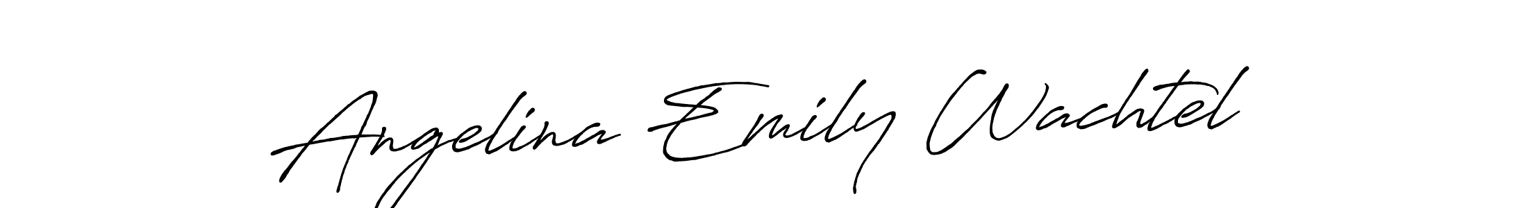 Similarly Antro_Vectra_Bolder is the best handwritten signature design. Signature creator online .You can use it as an online autograph creator for name Angelina Emily Wachtel. Angelina Emily Wachtel signature style 7 images and pictures png