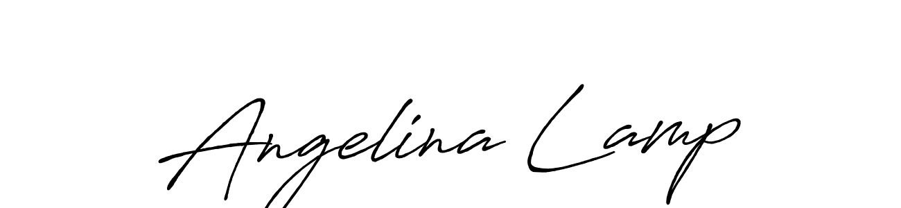 How to make Angelina Lamp name signature. Use Antro_Vectra_Bolder style for creating short signs online. This is the latest handwritten sign. Angelina Lamp signature style 7 images and pictures png