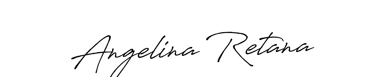 Design your own signature with our free online signature maker. With this signature software, you can create a handwritten (Antro_Vectra_Bolder) signature for name Angelina Retana. Angelina Retana signature style 7 images and pictures png