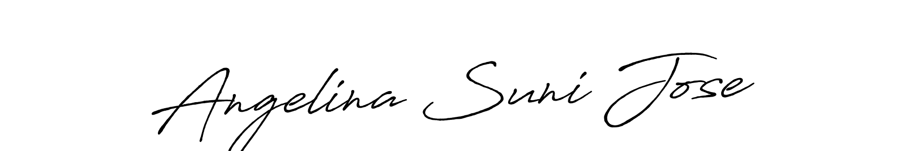 How to make Angelina Suni Jose signature? Antro_Vectra_Bolder is a professional autograph style. Create handwritten signature for Angelina Suni Jose name. Angelina Suni Jose signature style 7 images and pictures png