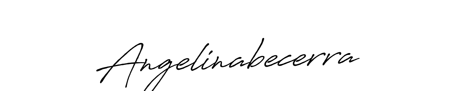 Antro_Vectra_Bolder is a professional signature style that is perfect for those who want to add a touch of class to their signature. It is also a great choice for those who want to make their signature more unique. Get Angelinabecerra name to fancy signature for free. Angelinabecerra signature style 7 images and pictures png