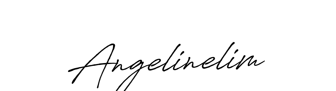 Design your own signature with our free online signature maker. With this signature software, you can create a handwritten (Antro_Vectra_Bolder) signature for name Angelinelim. Angelinelim signature style 7 images and pictures png